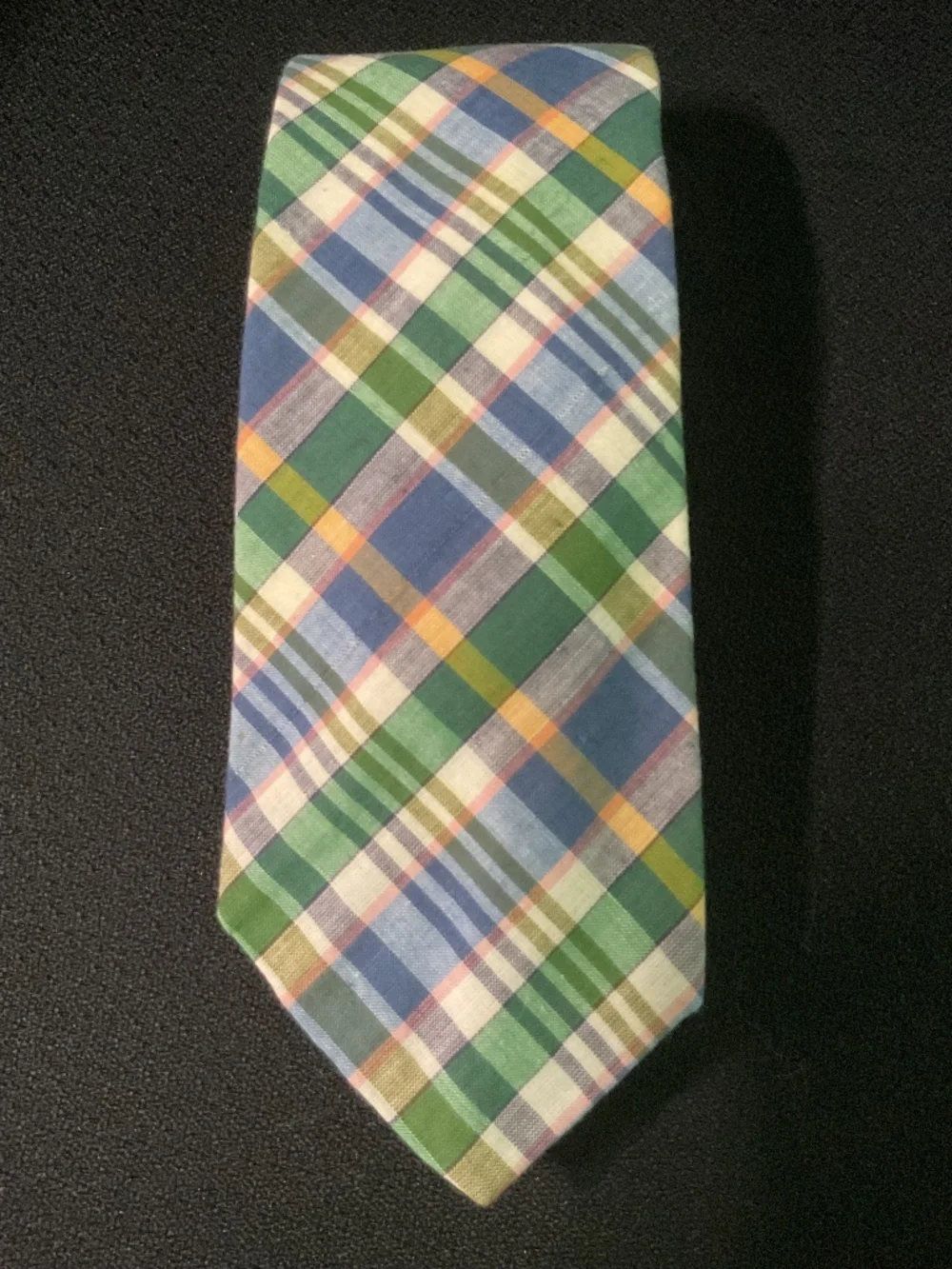 VTG Brooks Brothers 100% Cotton Madras Tie